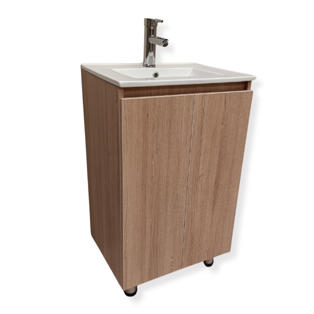 mueble para lavamanos a piso de 50 cm