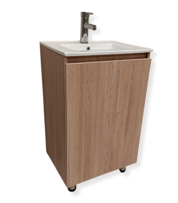 mueble para lavamanos a piso de 50 cm