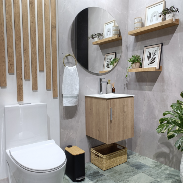Mueble de baño + Lavamanos 41 x 41 cm flotado